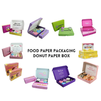 Boîte d'emballage en papier personnalisée pour la vente en gros de Mochi, Donuts, Gaufres, Pâtisseries, Biscuits, Desserts, Gâteaux, Sushi, Puff, Crêpes, Empanadas