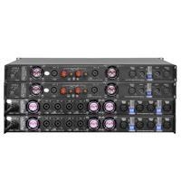 Amplificateur à coque en métal PFC de classe D multicanaux 1U portable léger certifié CE ROHS 8/4 Ohm pour concert