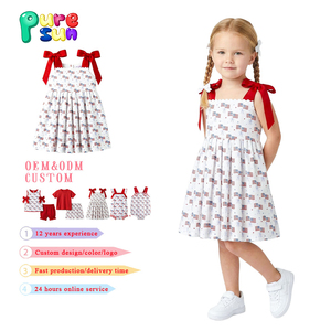 Puresun Tutina Estiva per Bambini con Bretelle Personalizzate, Stampa Bandiera 4 <span class=keywords><strong>Luglio</strong></span>, Body Senza Maniche per Neonati e Bambini - Product Image 3