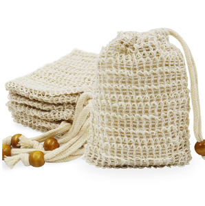 Mesh Soap Scrubber Pouch Net Bags Natural Sisal Soap Exfoliating Bag Saver Bar Soap Loofah Pouch