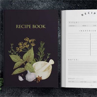 Livre de recettes de cuisinier vierge à couverture rigide imprimé personnalisé pour écrire vos propres recettes