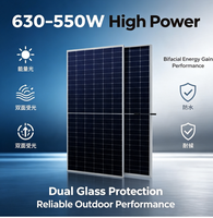 Panneau solaire bifacial de type N 570W 580W 590W, module PV monocristallin double vitrage, taille de cellule 156,75 mm, système d'alimentation pour toit résidentiel