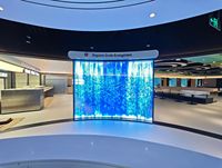 Film LED holographique transparent flexible 3D Affichage LED publicitaire Adhésif pour verre Écran LED super fin pour fenêtre en verre