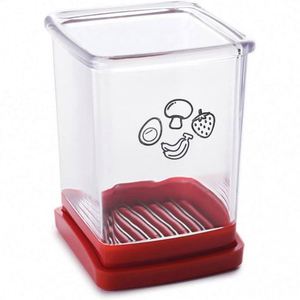 Trancheuse rapide manuelle en acier inoxydable pour fruits et légumes, avec plaque de poussée, outil de découpe portable pour bananes et fraises, pour la cuisine - Product Image 6