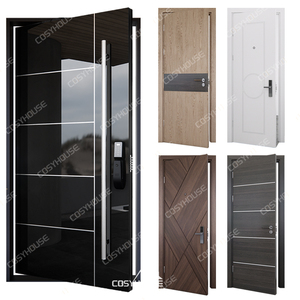 Puerta exterior de entrada de seguridad de puerta delantera de acero de lujo para casa residencial de Villa de alta seguridad - Product Image 1