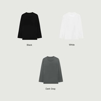 Haute qualité 300 Gsm 100% coton T-shirt personnalisé unisexe goutte épaule à manches longues T-Shirt surdimensionné Style décontracté pour hommes