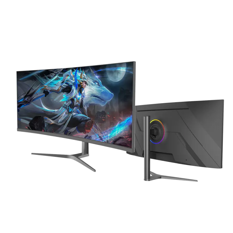 Tela dividida OEM PIP/PBP 100hz 2300R Monitores Tela IPS painel de jogos curvado de 37,5 polegadas monitores de jogos WQHD4k