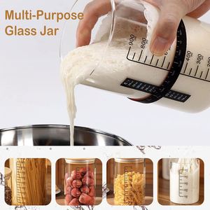 200ml/500ml/900ml Wide Mouth Eco-Friendly Dishwasher Safe Sourdough Starter Jar for <b>Baking</b> Supplies - Product Image 4
