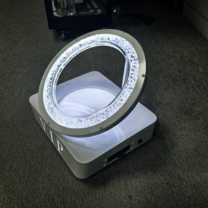 Support de bar lumineux à LED avec pilier en cristal, base pour champagne, couronne florale, XO Cognac, double couleur réglable - Product Image 4