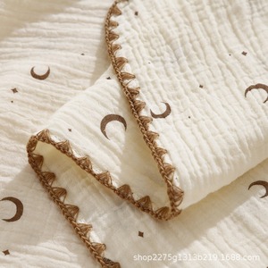 Manta de Gasa para Bebé Qidou, 80x105cm 105x130cm, Algodón Puro, Estampado de Perro Adorable, Cubrecama para Siesta Infantil - Product Image 3