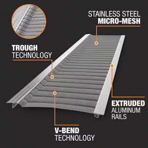 Protection de gouttière en aluminium à mailles fines, filtre anti-feuilles, protection de gouttière de toit, couvre-gouttière, rouleau de protection de gouttière à mailles fines - Product Image 1