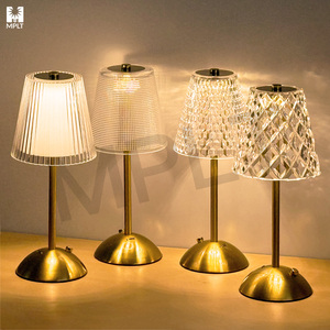 Sang Trọng Pha lê không dây có thể sạc lại <span class=keywords><strong>LED</strong></span> Bảng Đèn Nhà hàng không dây điều khiển cảm ứng Bắc Âu khách sạn xách tay hiện đại bàn ánh sáng - Product Image 1