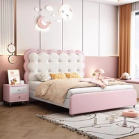 2026 Neuestes Design Luxuriöses Verstellbares Smart-Bett für Kinder Jungen Prinzinnen Mädchen Weiches Leder Einzelbett Doppelbett