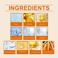 Crème hydratante anti-âge raffermissante et éclaircissante au rétinol biologique naturel, vitamine B et carotte pour le visage