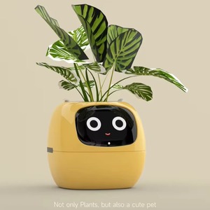 Smart Plant Pet vaso automatico di assorbimento dell'acqua <span class=keywords><strong>in</strong></span> resina <span class=keywords><strong>plastica</strong></span> tonda USB pianta d'appartamento vaso intelligente per animali domestici - Product Image 2