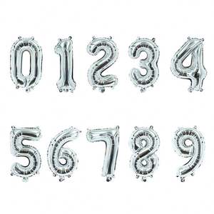 Globos de Número Metalizados de 16 Pulgadas en Varios Colores para Decoración de Fiestas, Precio al por Mayor - Product Image 6