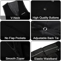 Setelan tuksedo pria elegan, setelan tuksedo satu kancing, ramping, 3 potong, setelan bisnis XL dengan ritsleting bulu datar, kancing tunggal, elegan, untuk pria