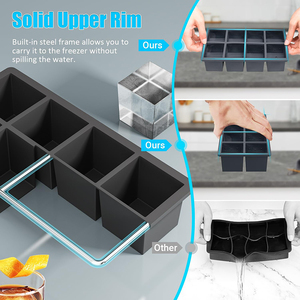 <span class=keywords><strong>Ice</strong></span> <span class=keywords><strong>Cube</strong></span> Maker 2 gói Silicone <span class=keywords><strong>Old</strong></span> Fashioned <span class=keywords><strong>Ice</strong></span> <span class=keywords><strong>Cube</strong></span> trays-2inch lớn Cubed <span class=keywords><strong>Ice</strong></span> Khay cho whisky - Product Image 4