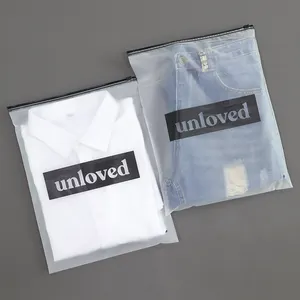 공장 도매 주문 인쇄 수영복 T-셔츠 옷을 위한 서리로 덥은 지퍼 플라스틱 포장 부대