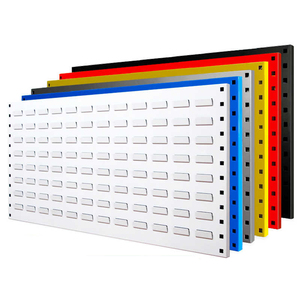 Estante de exhibición multifuncional promocional personalizado, estante de exhibición, accesorios de banco de trabajo portátil de acero y <span class=keywords><strong>Metal</strong></span>, tablero de clavijas con orificio cuadrado - Product Image 1