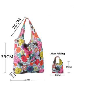 Sac de courses pliable écologique facile à transporter, réutilisable, en polyester, pliable, pour les courses - Product Image 1