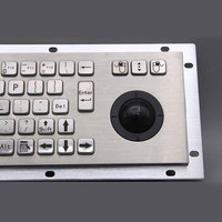 Anti-Vandalisme Panneau Industriel En Acier Inoxydable En Métal Clavier Filaire Avec Trackball