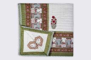 Edredón Rosa Hecho a Mano de Primera Calidad, Estampado a Mano con Bloques Jaipuri, Reversible, de Algodón Voile, para Venta al Por Mayor - Product Image 4