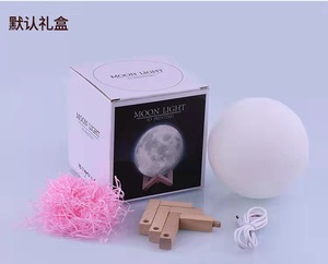 Lampada Notturna LED Creativa Moderna Bicolore con Base in Legno 8cm, Luce Calda a Forma di Luna in ABS per Camera da Letto Romantica - Product Image 5