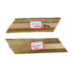 مسامير تأطير ورقية صناعية XJP برأس D مطلي كهربائيًا بزاوية 30 درجة، مسامير فولاذية عادية ذات ساق حلزوني وحلقة ناعمة - Product Image 2