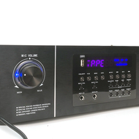 Système de sonorisation karaoké domestique 2 canaux DSP/BT/HiFi 400W avec 2 micros, entrées USB/AUX, télécommande, amplificateur en aluminium, ensemble complet