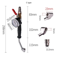 Adaptateur de compresseur d'air gonflable pour le gonflage des pneus de vélo, moto, automobile avec buse de gonflage rapide et manomètre