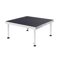 Scène portable en aluminium avec pieds insérables, en alliage 6061-T6, plateforme antidérapante en contreplaqué pour mariages, concerts, expositions et événements