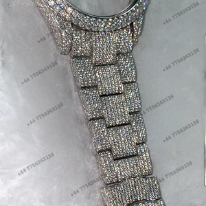 Reloj Mecánico Automático de Lujo Unisex, Marca de Diseñador, con Correa de Acero Inoxidable y Moissanita, Analógico, Resistente al Agua - Product Image 3