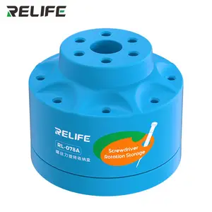 RELIFE RL-078A Screwdriver Rotating Storage Box 14 Holes For Mobile Phone Repair Screw drivers/Iron Tips Multifunction Storage