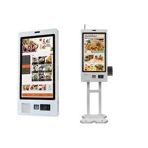 क्रटली 27 इंच सेल्फ सर्विस ऑर्डर कियोस्क निर्माता दीवार घुड़सवार एंड्रॉइड पॉस भुगतान कियोस्क मशीन - Product Image 1