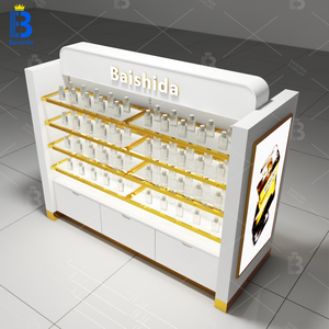 Vitrines de magasin de parfums haut de gamme personnalisées <span class=keywords><strong>en</strong></span> acier inoxydable et <span class=keywords><strong>verre</strong></span> trempé pour comptoirs de luxe légers et écologiques - Product Image 2