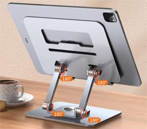 Cadeau promotionnel ordinateur portable ventilé Ipad Riser 360 support de support d'ordinateur de bureau en métal Compatible rotatif - Product Image 2