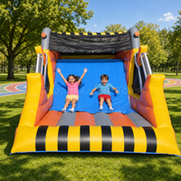 Château Gonflable Escavatrice avec Toboggan, Thème Camion de Chantier, en PVC, pour Enfants, Idéal pour la Location de Fêtes