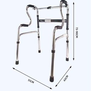 Aluminum Alloy <b>Walker</b> With Double Bend Design For Elderly And Disabled Mobility Aid Folding Walking Assistant - Product Image 2