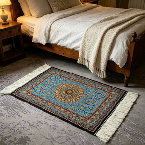 Alfombra Infantil <span class=keywords><strong>de</strong></span> Lujo <span class=keywords><strong>de</strong></span> 50*70cm con Diseño Floral Persa Mandala, Tejida a Máquina, para el Lado <span class=keywords><strong>de</strong></span> la Cama, Decoración para Sala <span class=keywords><strong>de</strong></span> Estar y Dormitorio - Product Image 5