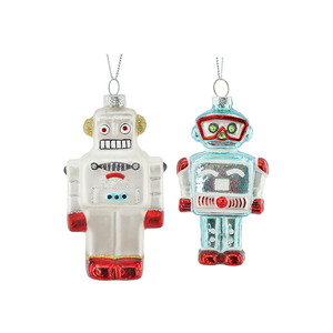Ciondolo futuro spazio per bambini Robot in vetro soffiato a mano decorazioni natalizie in scatola regali di natale fiori <span class=keywords><strong>piante</strong></span> regali - Product Image 1