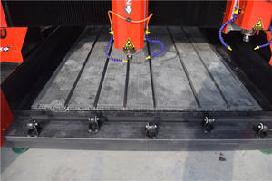 Bonne qualité deux têtes marbre granit CNC routeur CNC béton bordure pierre gravure Machine - Product Image 3