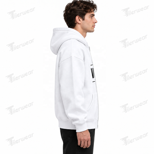 Sweat à capuche zippé pour homme en molleton brossé doux, à manches longues, coupe décontractée et confortable - Product Image 3