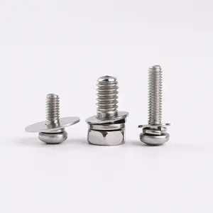 Hot Sale Factory Price Manufacturer Supplier GB9074.4 Stainless Steel 304 316 Combination Screw From Yongnian District