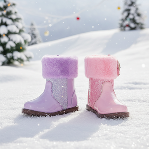 OZKIZ Korean LED Boots for Kids Girls 2-6 Years Winter Fashion Glitter Upper Material Wholesale - Product Image 3