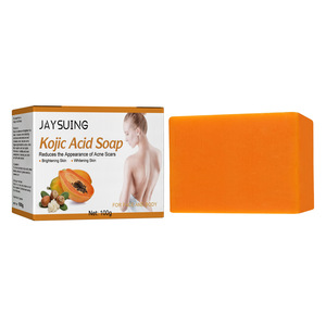 Jaysuing Kojic Acid Whitening Soap Kojic Acid Glycerin Brighten Face Body Skin Deep Cleansing Brightening Anti Acne GG