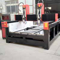 Routeur CNC double tête 1530 pour la découpe de pierre, machine à découper la pierre à double tête