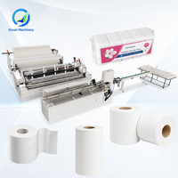 Ligne de production entièrement automatique de rouleaux de papier toilette en bambou OCEAN pour petites entreprises