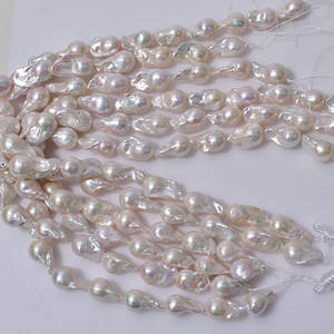 Nuevo Producto, Perlas Barrocas de Agua Dulce Blancas de Sirena de 12-22 mm, Perlas Irregulares Naturales, Hilo de Cuentas Dispersas para Manualidades - Product Image 4