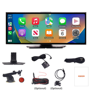 Lecteur DVD de voiture portable avec écran tactile de 11,26 pouces, DVR, GPS, radio audio avec version WiFi, GPS 3+64 Go, Carplay et lecteur Android Auto